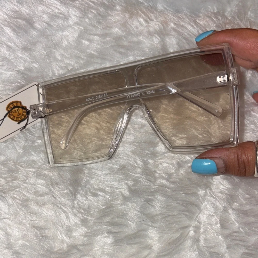 Stylish Oversized Clear Sunglasses